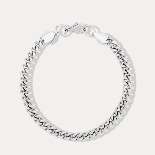 Chunky Cuban Silver Anklet