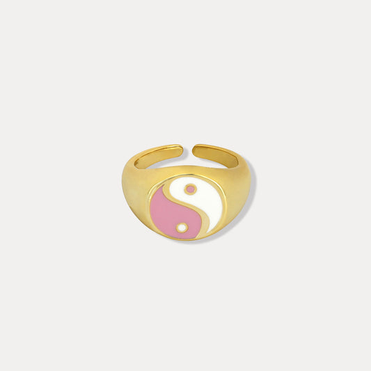 Pink Ying & Yang Ring