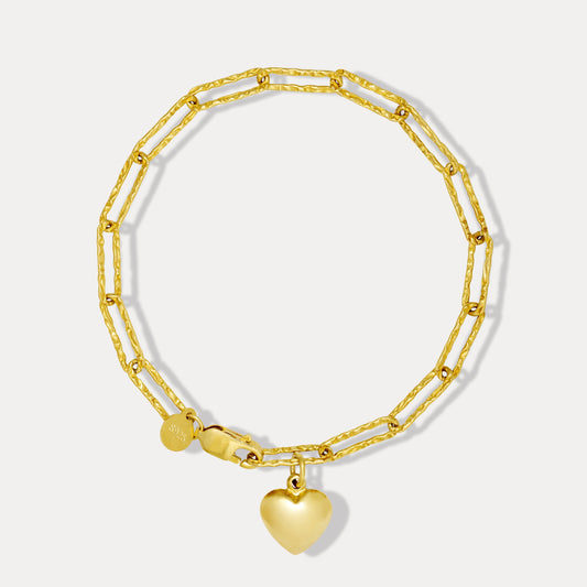 Paperclip X Heart Bracelet