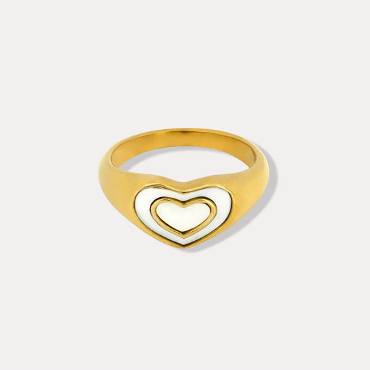 Iridescent Heart Ring